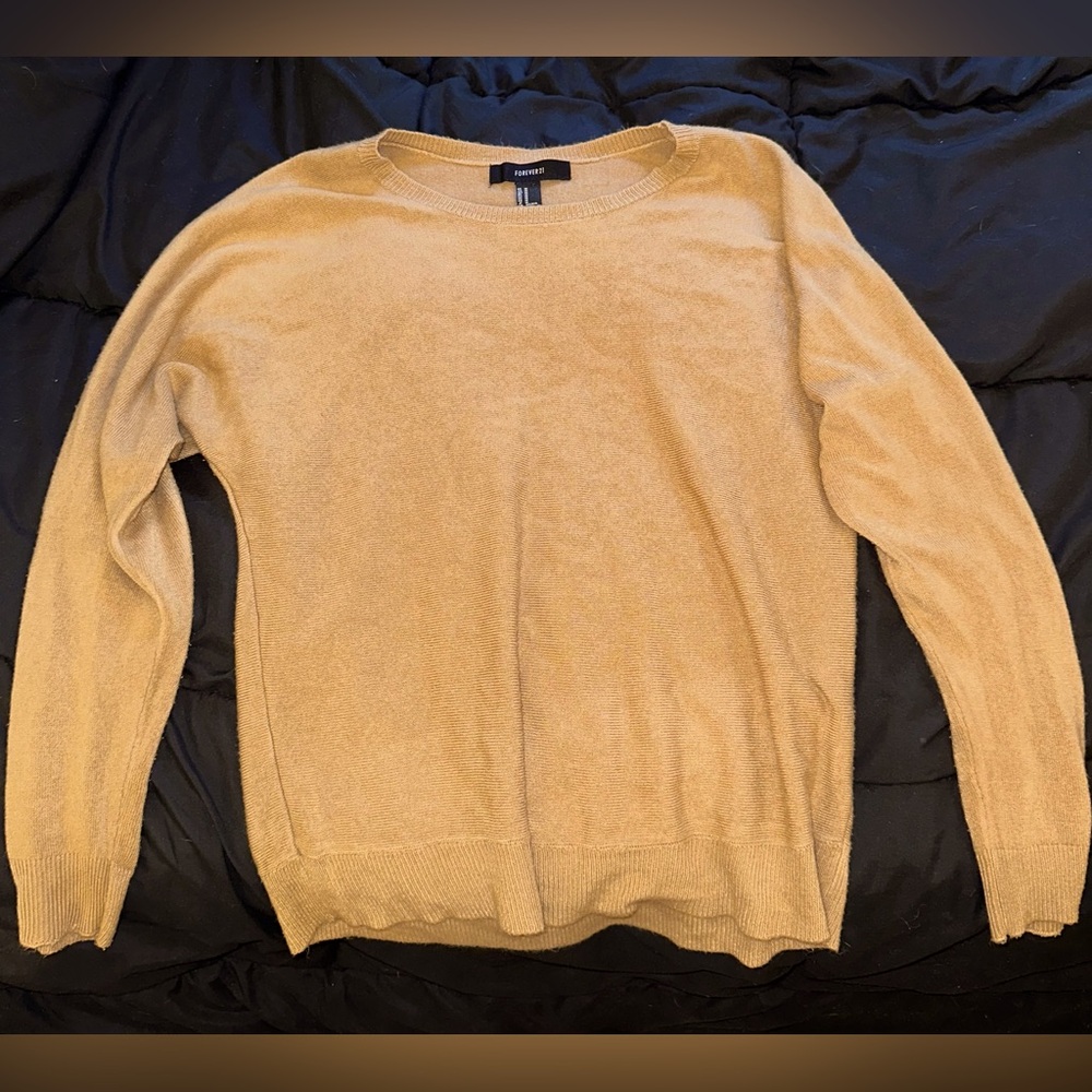 Forever 21 Sandy Orange Sweater Size M